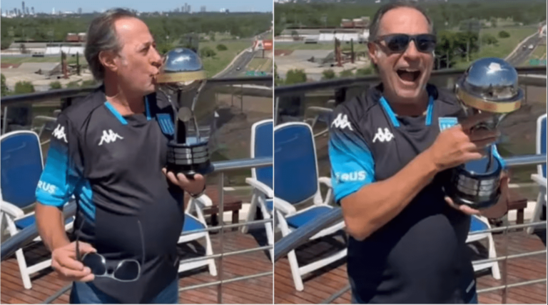 Guillermo Francella festejó el triunfo de Racing: Hermosa mañana, verdad?.