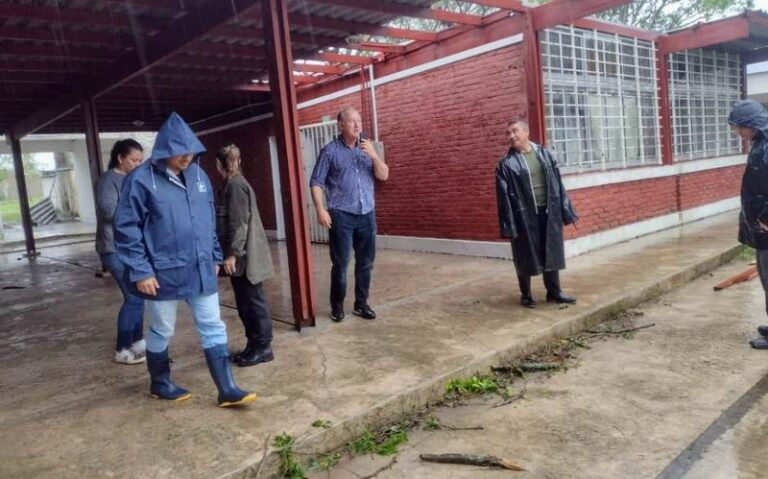 Rápido despliegue de la Provincia tras el temporal que azotó a Sauce