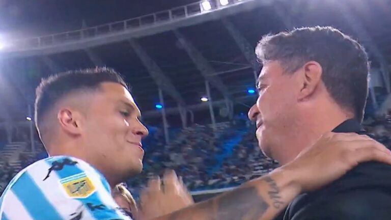 Así fue el emotivo abrazo entre Juanfer Quintero y Marcelo Gallardo