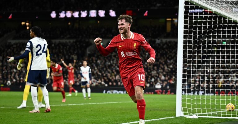 Con gol de Mac Allister, Liverpool aplastó al Tottenham y se escapó en la punta de la Premier