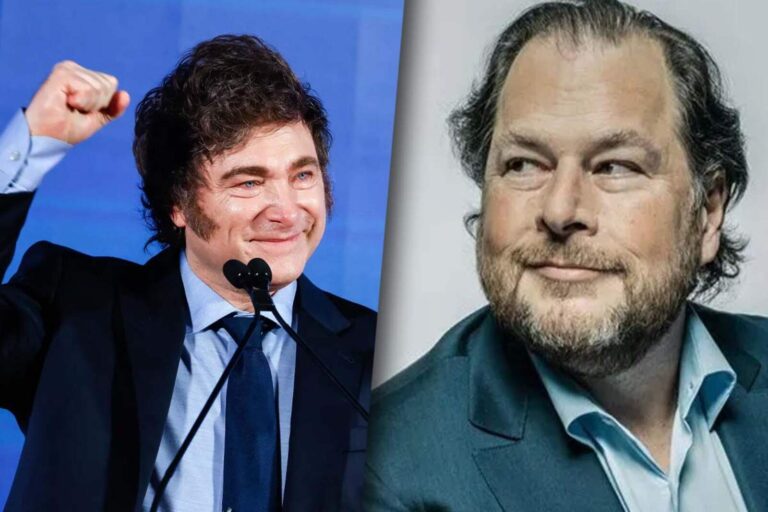 El CEO de Salesforce invertirá 500 millones tras la entrevista de Milei con Bloomberg