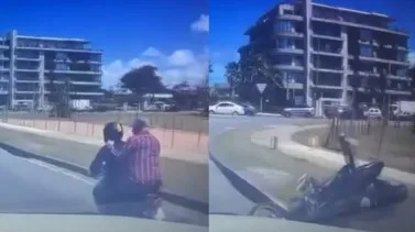 Motochorros les robaron a dos argentinos en Uruguay: un testigo los persiguió y los atropelló