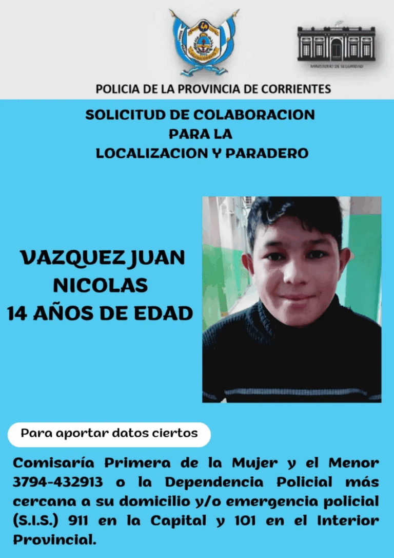 Intensa búsqueda a un niño de 14 años.