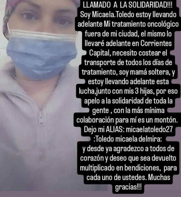 Una mamá lucha contra el cáncer y necesita la solidaridad de todos