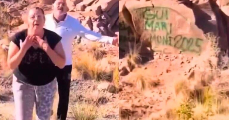 Identificaron a los turistas que vandalizaron una roca en Potrerillos: podrían recibir una multa millonaria