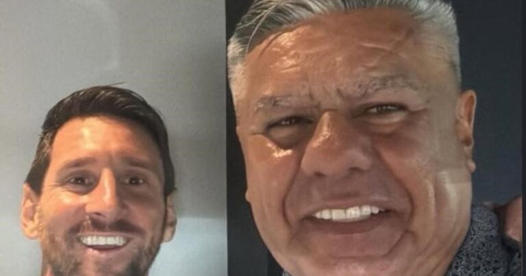 Visita presidencial: Chiqui Tapia, junto a Messi y De Paul tras la victoria de Inter Miami