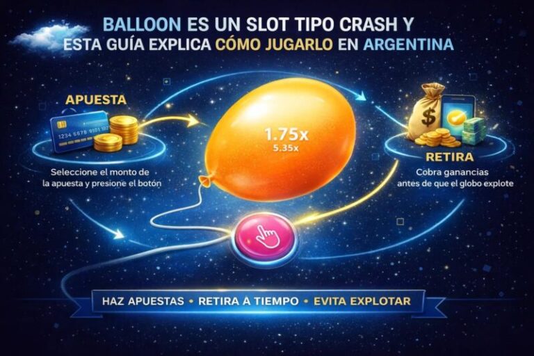 Pantalla del juego Balloon tipo crash con globo y multiplicador