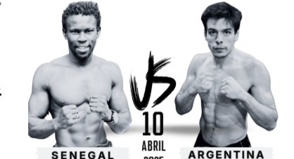 Cartel promocional de la velada de boxeo amateur en el Club Atlético Mercedes, Corrientes.