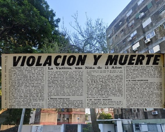 Recorte de diario antiguo con titulares sobre el caso del Sátiro Correntino en 1973.