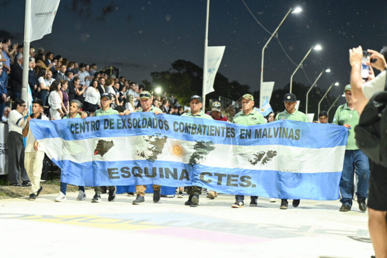 Acto conmemorativo por el 44° aniversario del conflicto del Atlántico Sur en Ituzaingó, Corrientes.