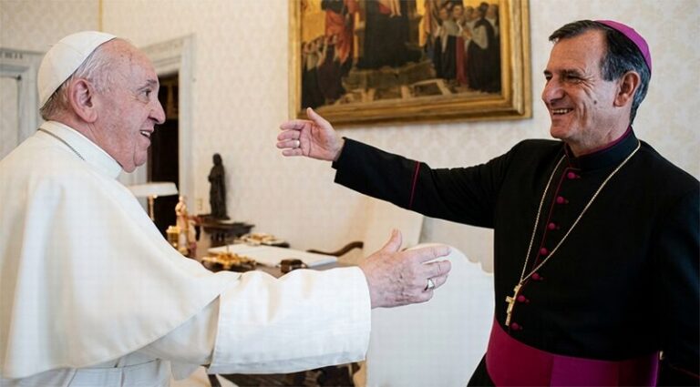 Iglesia de Goya durante celebración del Domingo del Buen Pastor