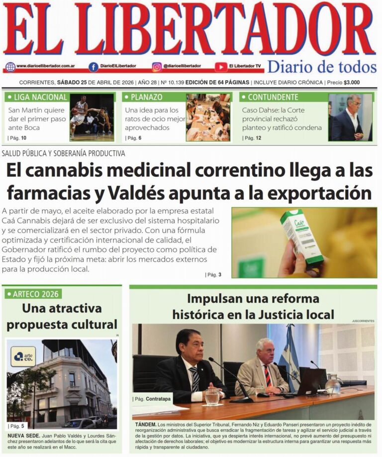 Portada del Diario Digital 25 de abril de 2026
