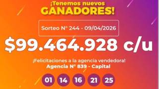 Ilustración de billetes de lotería y números sorteados, representando el premio de La Poceada en Corrientes.