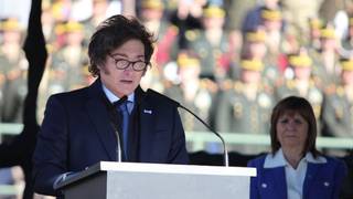 Presidente Javier Milei durante un acto oficial.