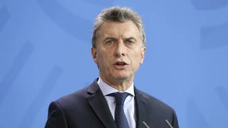 Mauricio Macri durante un acto político en el interior del país.