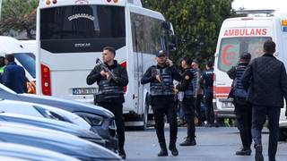 Zona del consulado israelí en el distrito financiero de Estambul tras el tiroteo