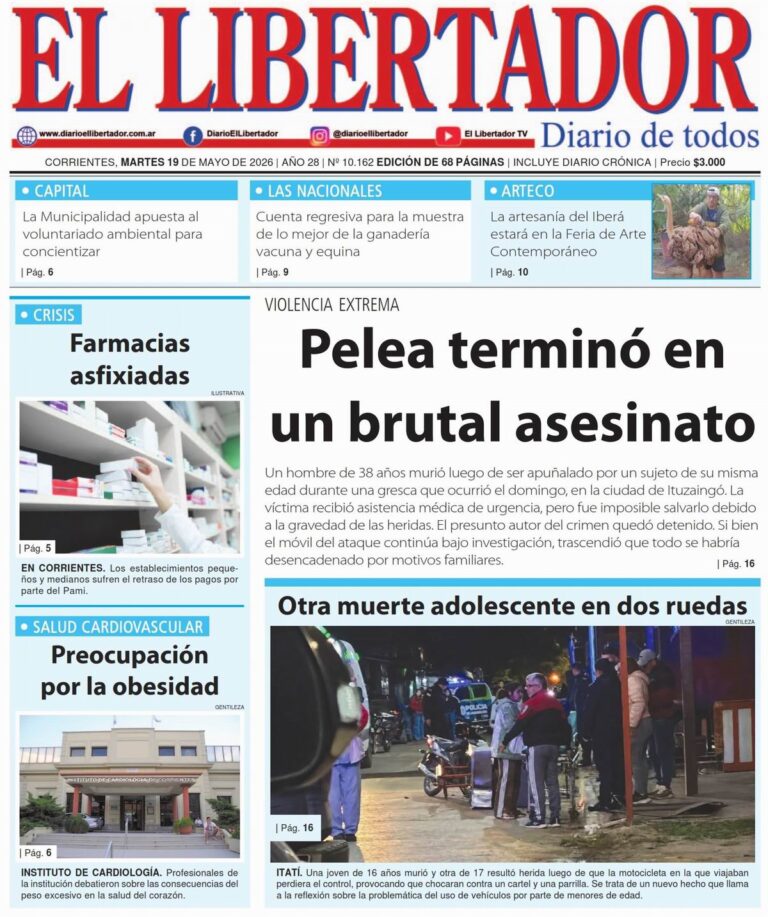 Portada del resumen de noticias del 19 de mayo de 2026 en Corrientes