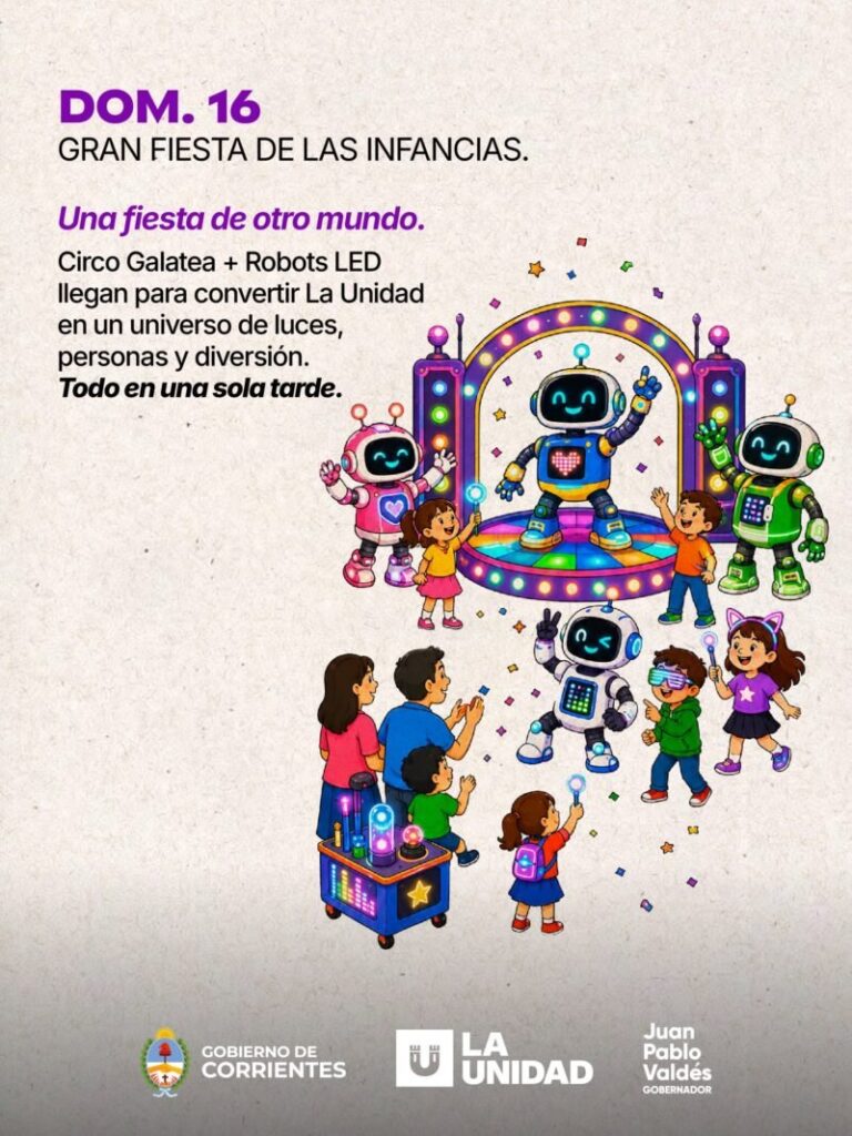 Niños en festejo del Día del Niño en Corrientes