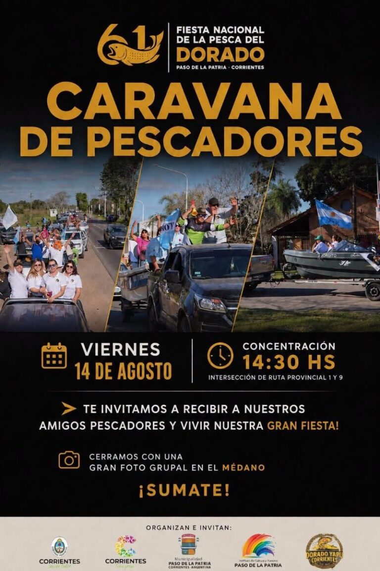 Cartel de la 61° Fiesta Nacional del Dorado en Paso de la Patria